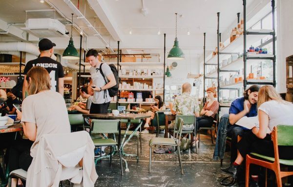 Shot of a busy cafe