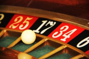 a roulette table
