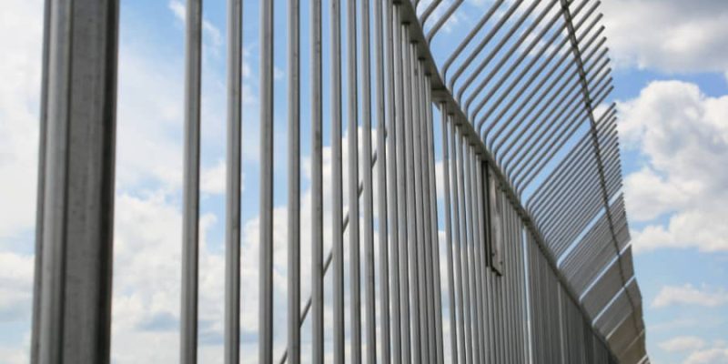 Steel Security Fence protecting commercial unit