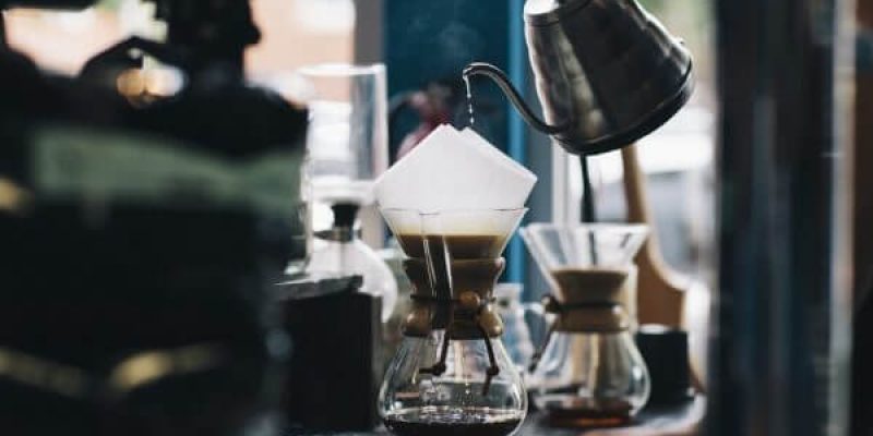 Close up of someone pouring coffee through a filter to highlight some of the different types of threats businesses can face in the workplace